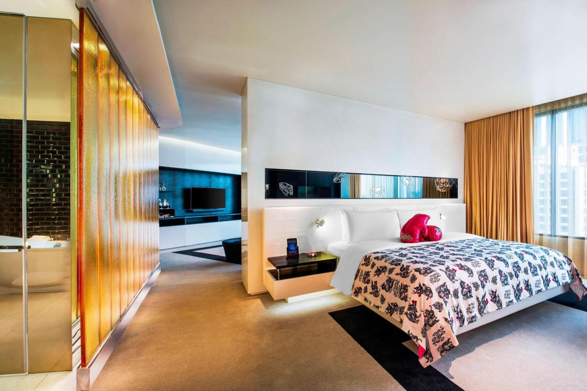 فندق دابليو بانجوك بانكوك المظهر الخارجي الصورة A bedroom at the W London